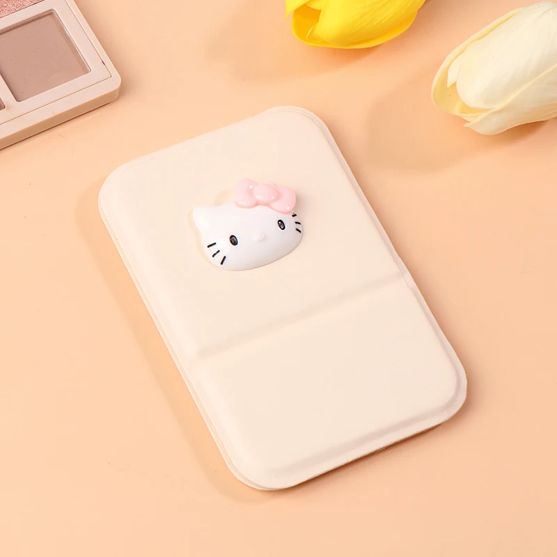 New 1PC Kawaii Hello Kitty Folding Mirror Sanrio KT Cat Makeup Mirror Portable Travel Desktop Mirror Women Girls Gift