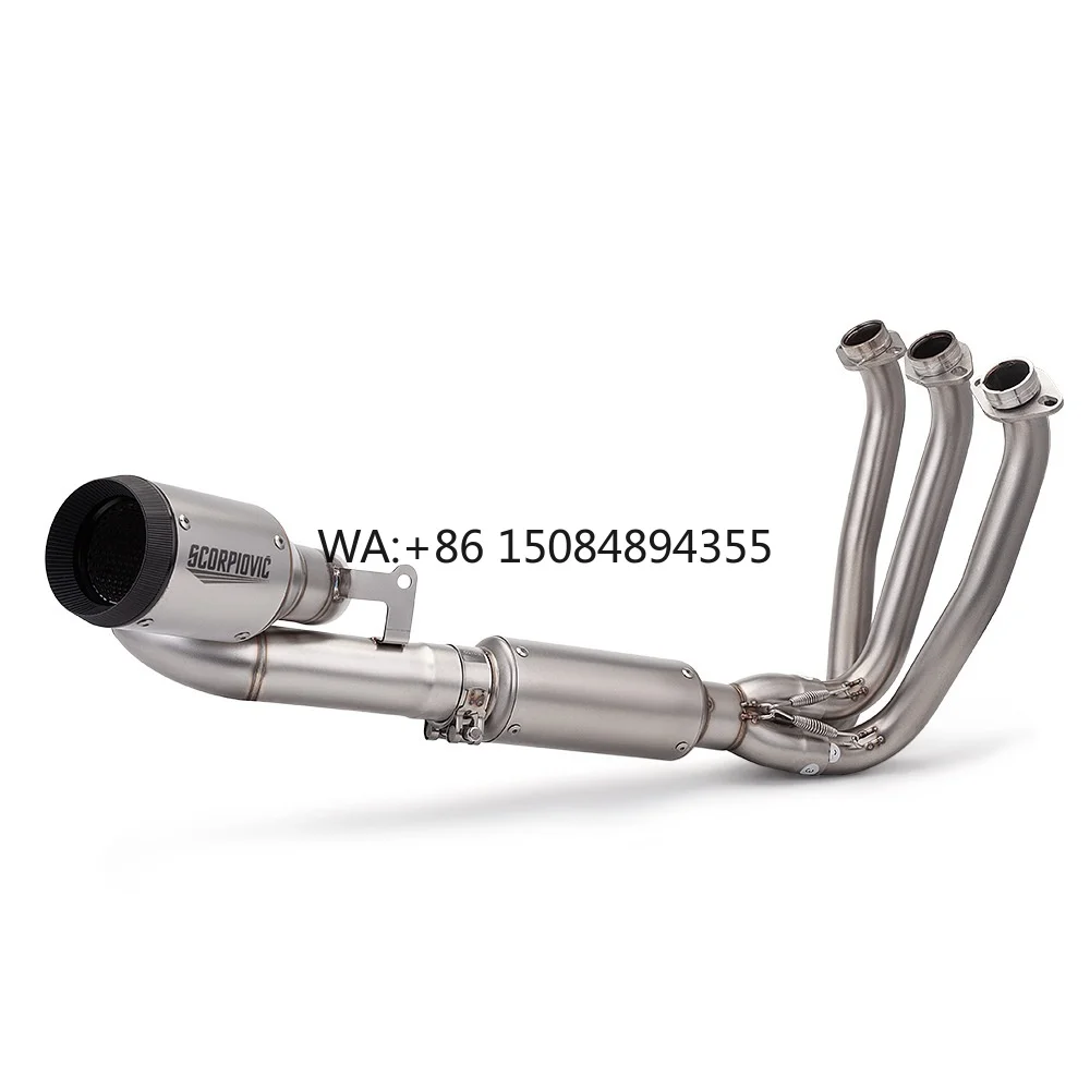 Chunfeng 675SR Stainless Steel Full Exhaust Pipe Modification Iron Split Front Tail Section 51mm Non-Destructive Installation