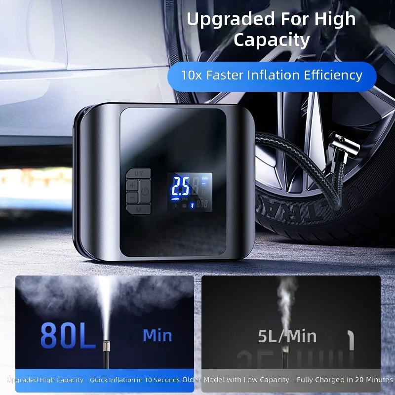 Car air pump High power air pump Car tire pressure detection Large truck tire double pump inflatable treasure