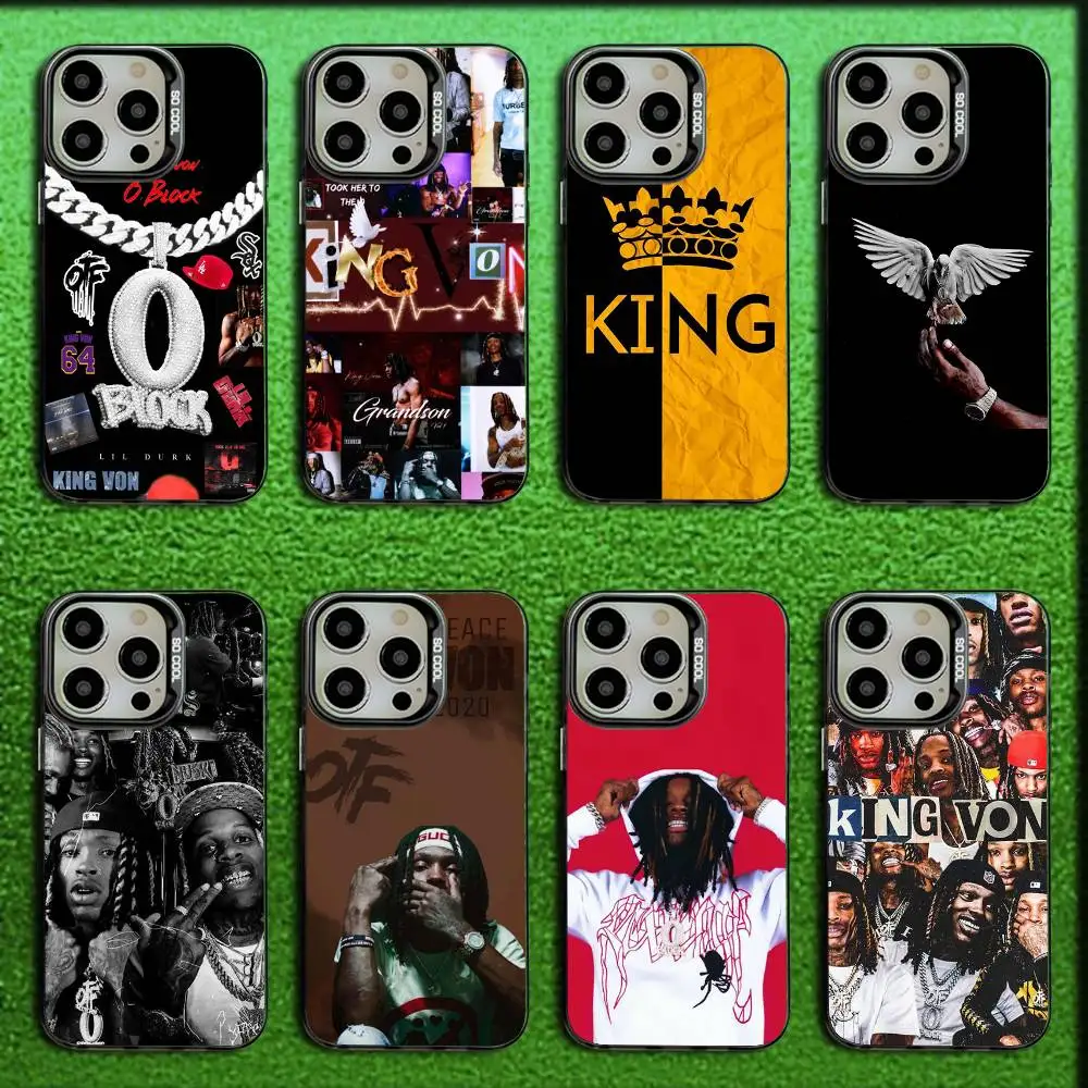 

Rapper K-King V-Von Phone Case For iPhone 16,15,14,13,12,11,Mini,Pro,E,SE4,MAX Candy Matte Shockproof Black Cover
