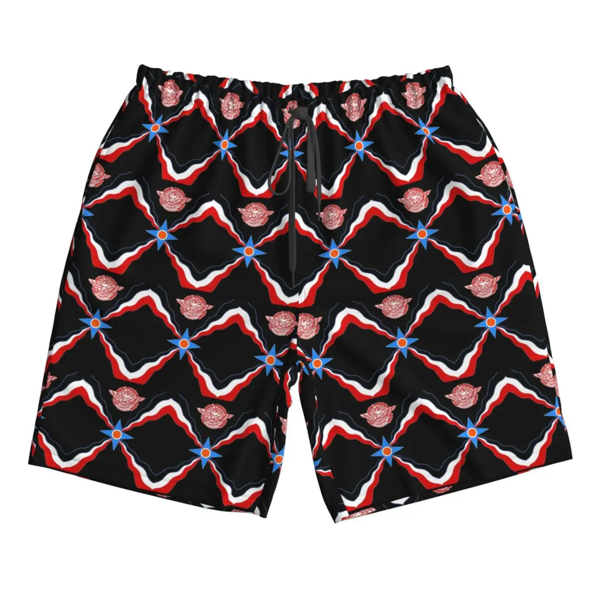 

Luxury Assyrian Suryoyo Flag Trunks Beach Board Shorts Casual Quick Dry Swimming Summer Men Pants