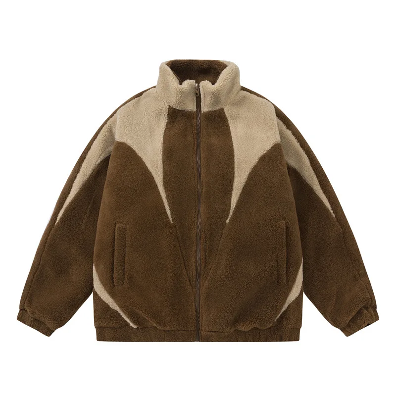 2025 Winter New Fashion Men’s Color-coded Casual Trendy Stand Collar Simple Basic Wool Jackets Male Quilted Coats Clothes Tops