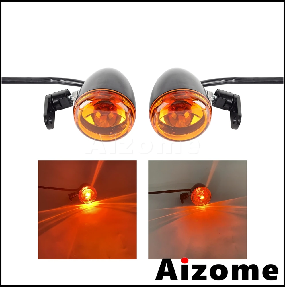Motorcycle Front Swivel Turn Signal Lights Blinker Indicator Lamp For Harley 1998-2017 Dyna Softail Sporster Super Glide 1988-17