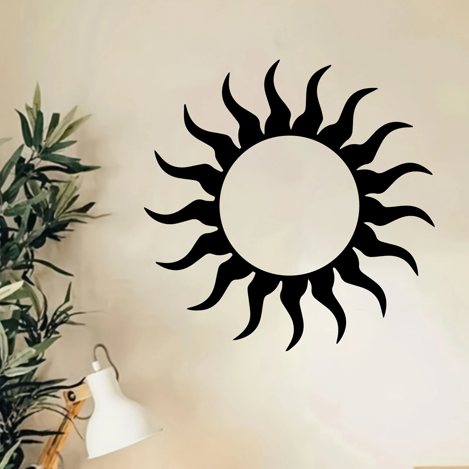 Sun themed metal wall art, sun silhouette iron wall decor, outdoor garden wall sculpture, backyard ornament
