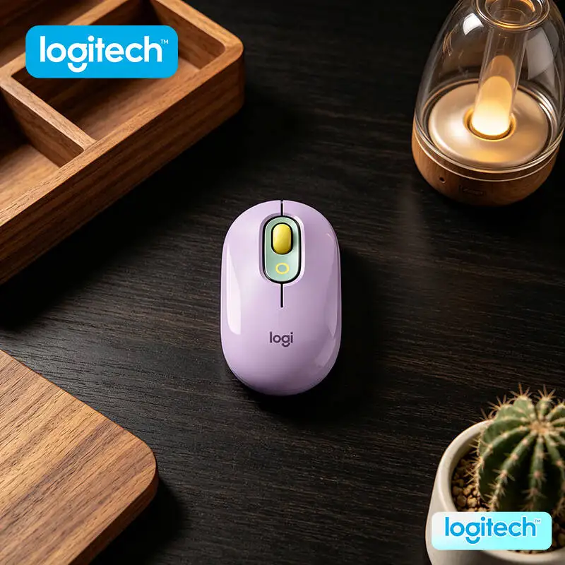 

Logitech M350 POP Pebble Mouse 77g Lightweight Auto Sleep Long Battery Quiet Click for Charming Local Bakery Shop Work Break