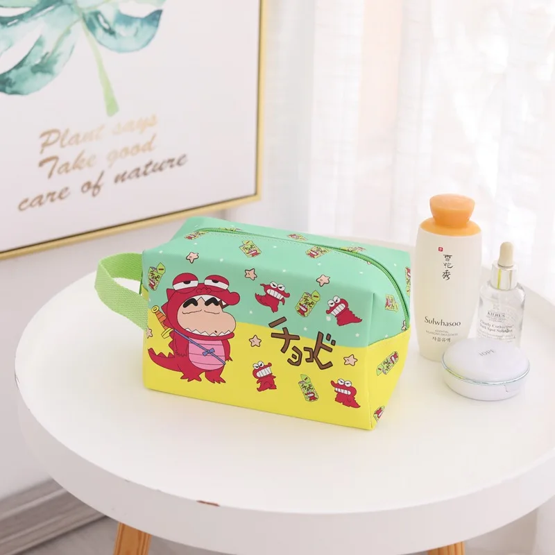 Anime Crayon Shin-chan Waniyama Buriburizaemon Cosmetic Bag Girls Travel Portable Cartoon Large Capacity Storage Bag Makeup Case