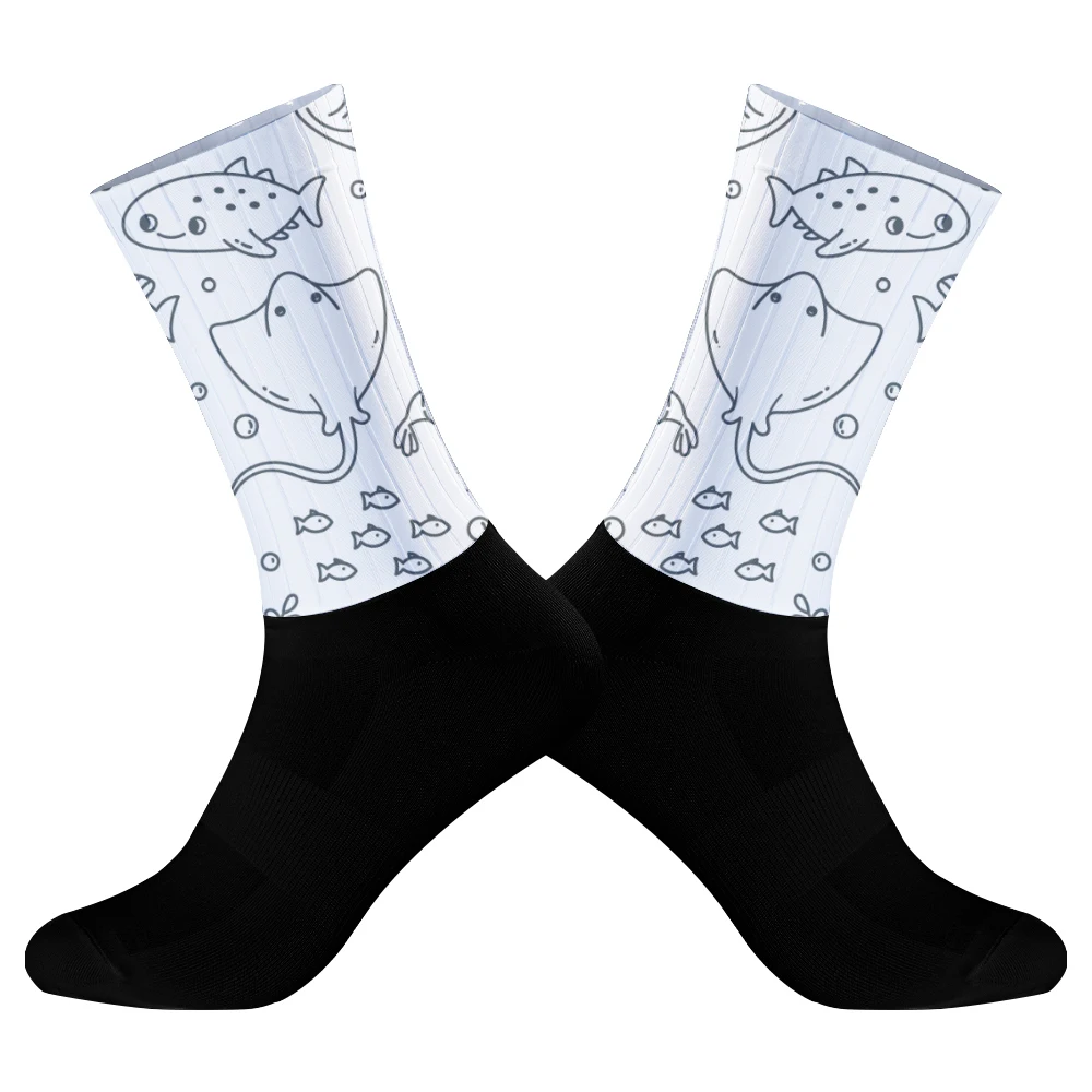 Chaussettes de sport coordonnantes en silicone pour équipe professionnelle, accessoire de cyclisme pour l'été, nouveauté 2024