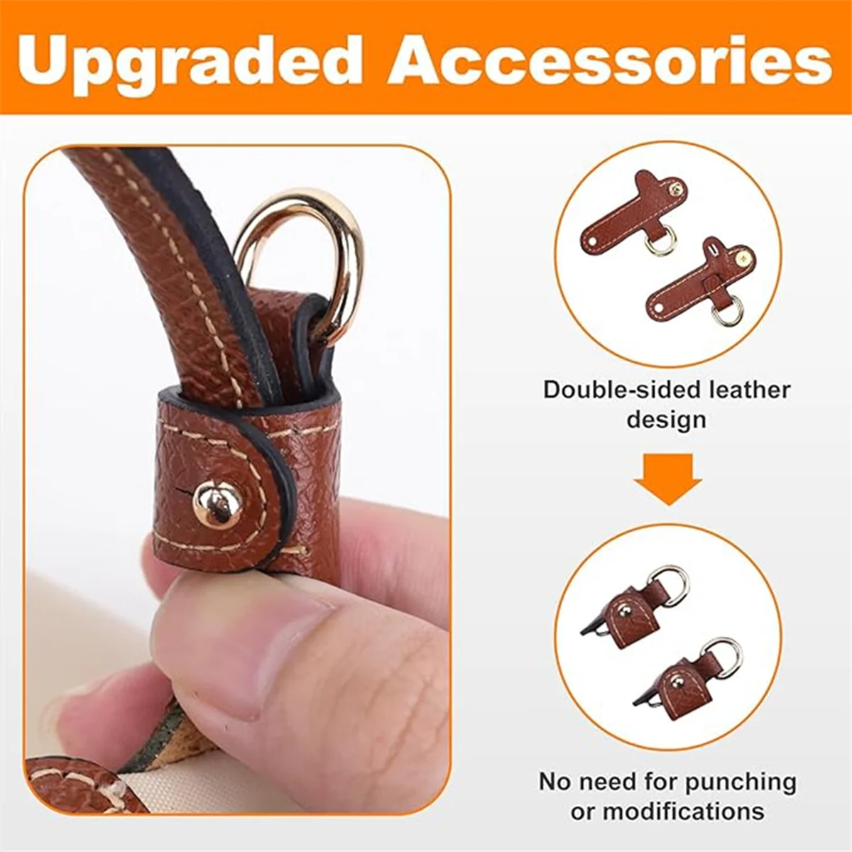 ABXK-riem voor mini-tasriemset, leren schouderriem zonder punch voor mini-tas