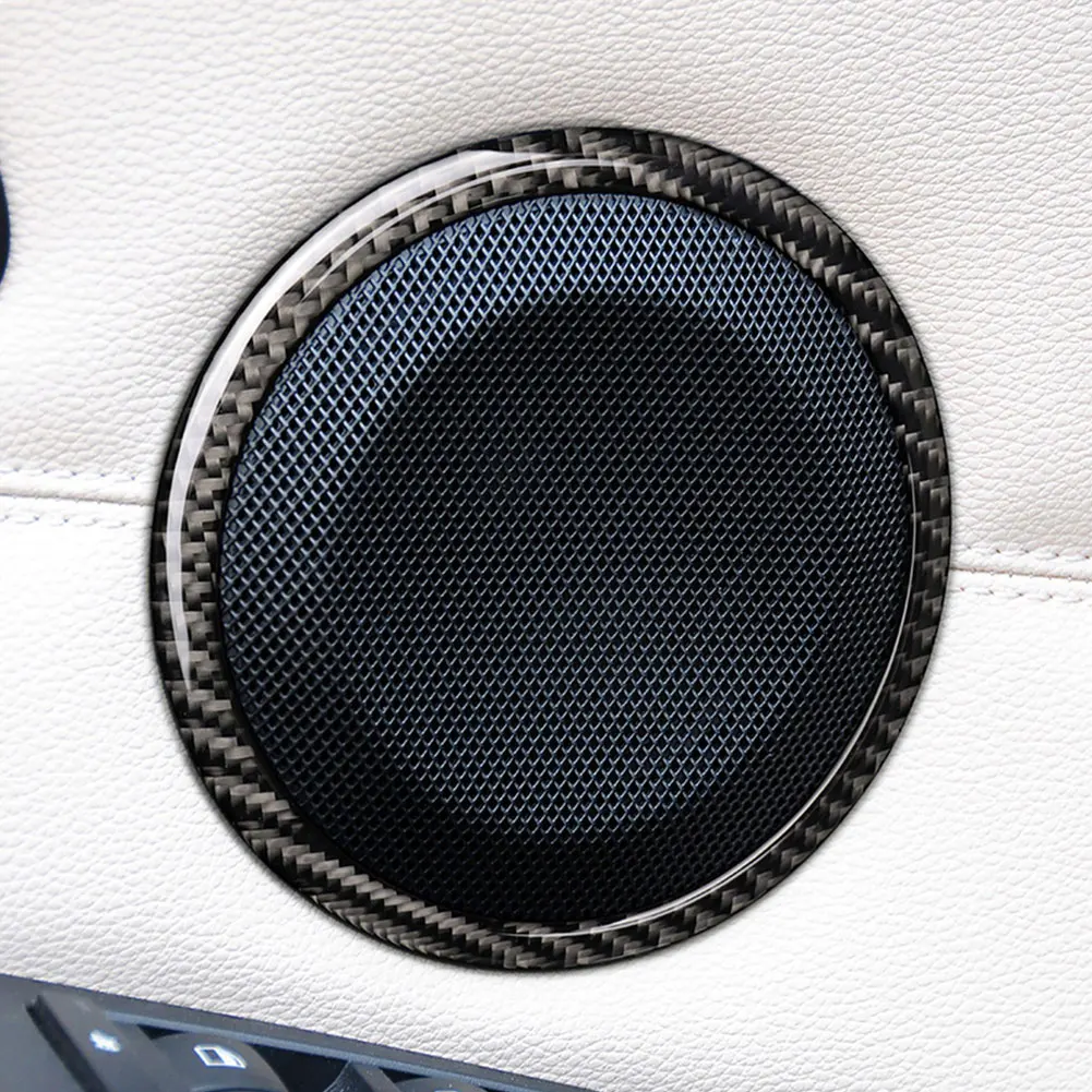 

Car Door Speakers Frame Carbon Fiber Black Stickers Car Interior Accessories For BMW 3 Series E90 E92 E93 E87 2005 - 2012