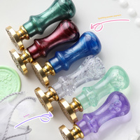 Starry Sky Wax Seal Stamps Vintage Crystal Handle Sealing Wax Stamps Handle Crafts Wedding Cards Scrapbooking Envelope Decor