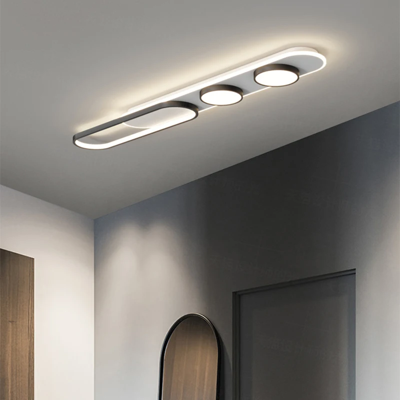 luz de teto led retangular para corredor vestiario simples lampada de entrada da cozinha luminaria domestica varanda e varanda 01