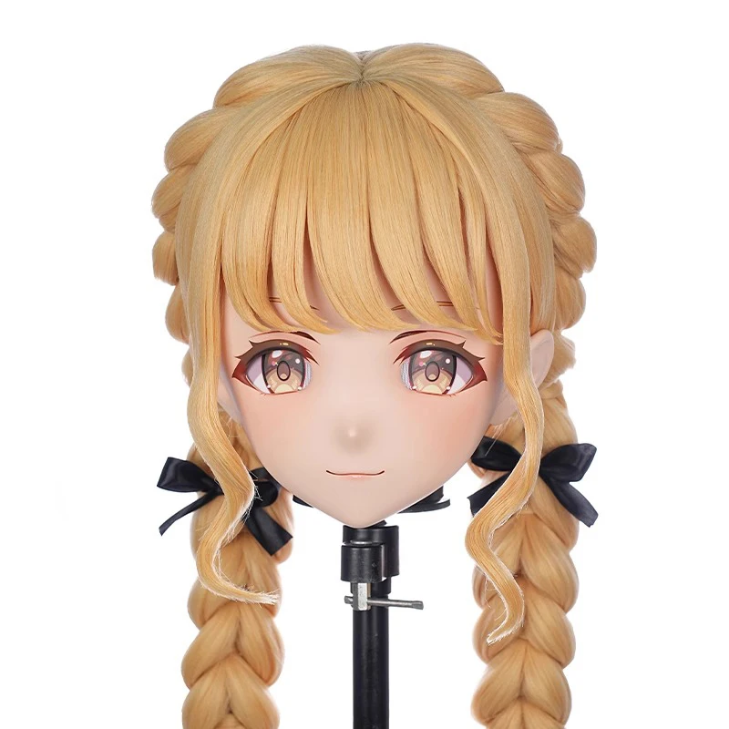 カスタマイズキャラクター女装キグマスクアニメフィギュアコスプレ全頭マスク日本アニメロールプレイ着ぐるみマスク BJD