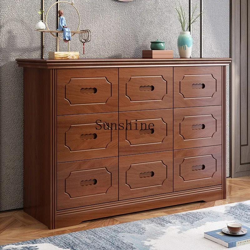 TT Chinese-style bucket cabinet, locker, simple modern bedroom, TV, chest of drawers