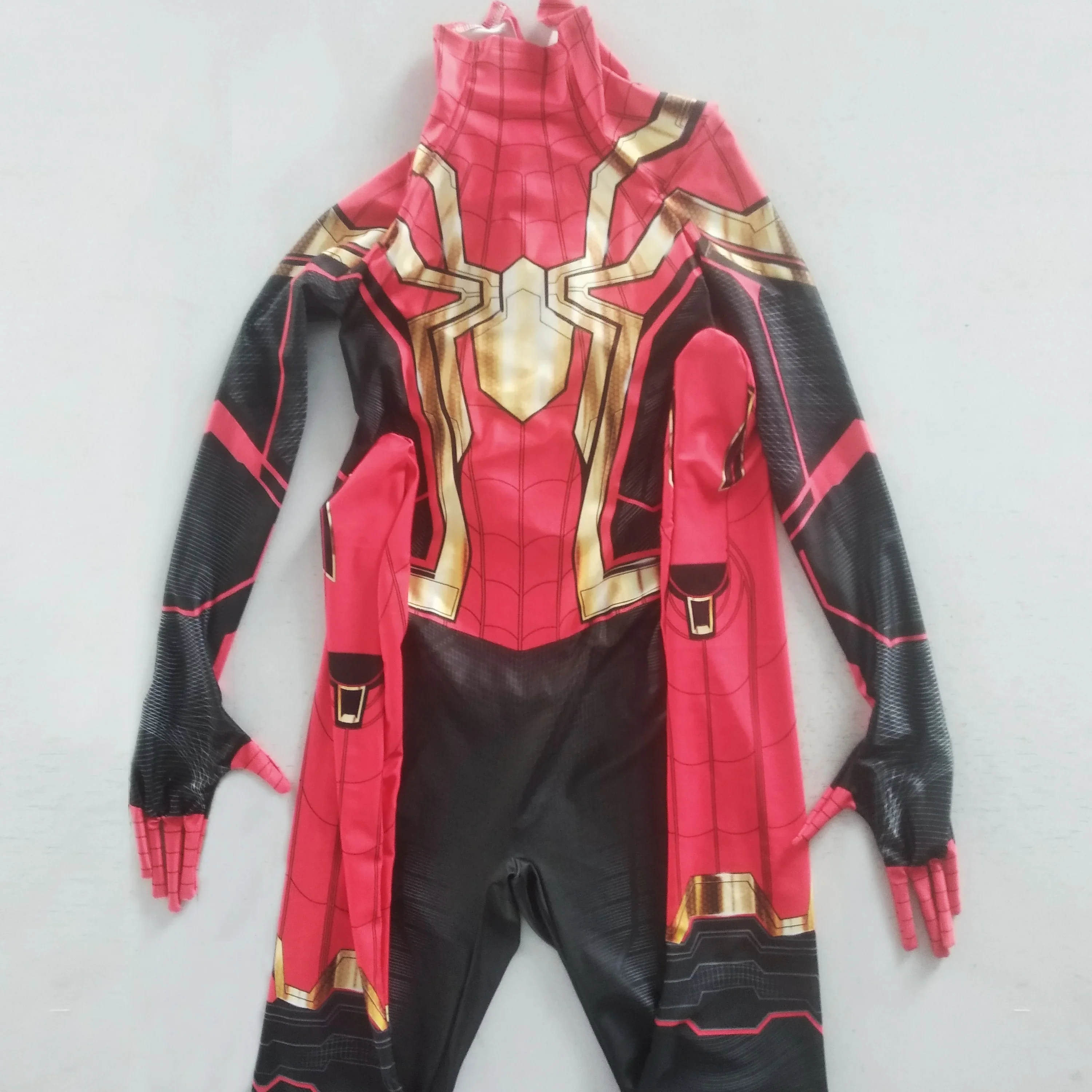 No Way Home Integrated Iron SM Cosplay Superhero Spandex Zentai Suits Spidey Bodysuit BUG Man Outfits Halloween Costume Adult - view 6