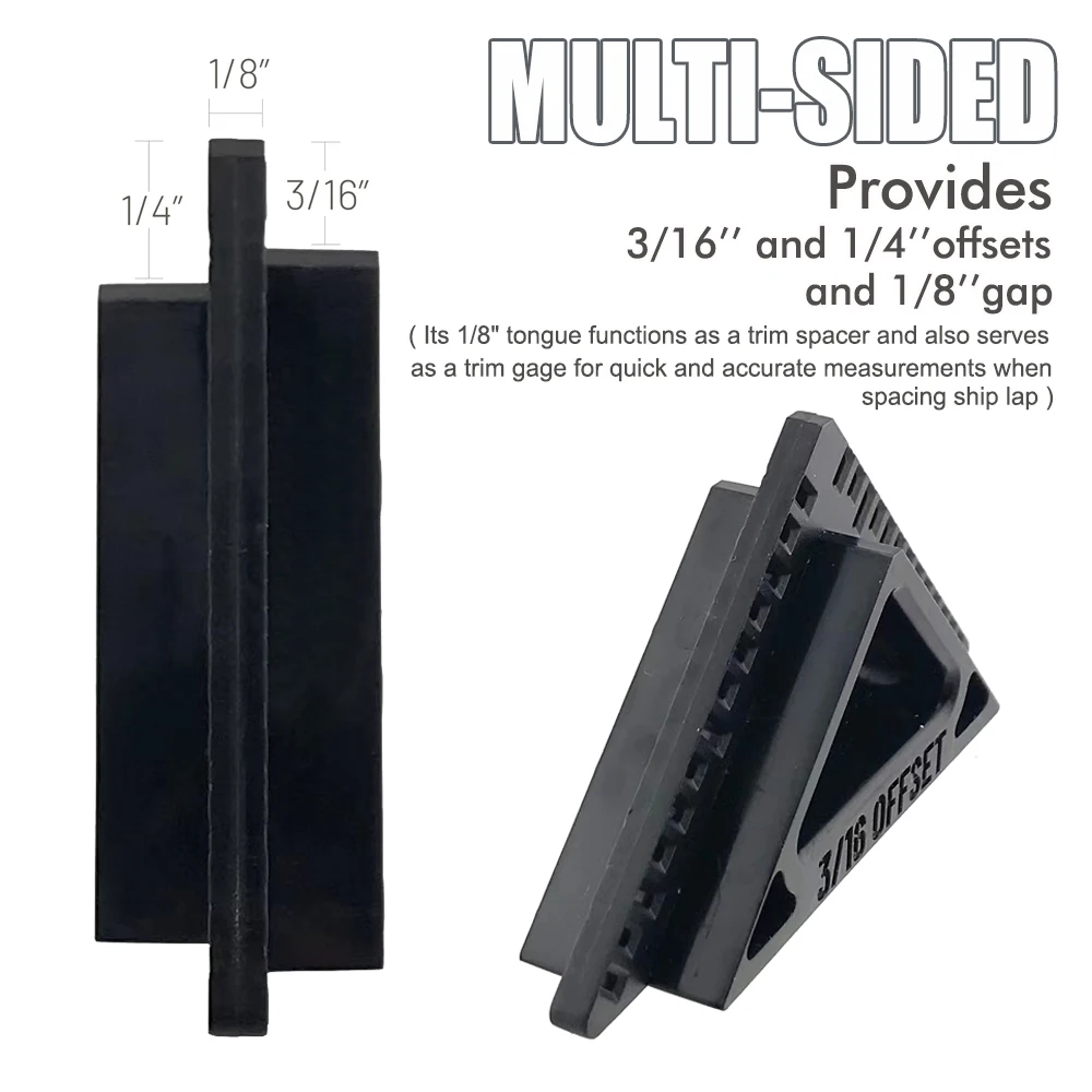 

Инструмент для определения литого пластикового корпуса дверей и окон обеспечивает офсет 3/16 и 1/4 дюйма и зазор 1/8 дюйма.