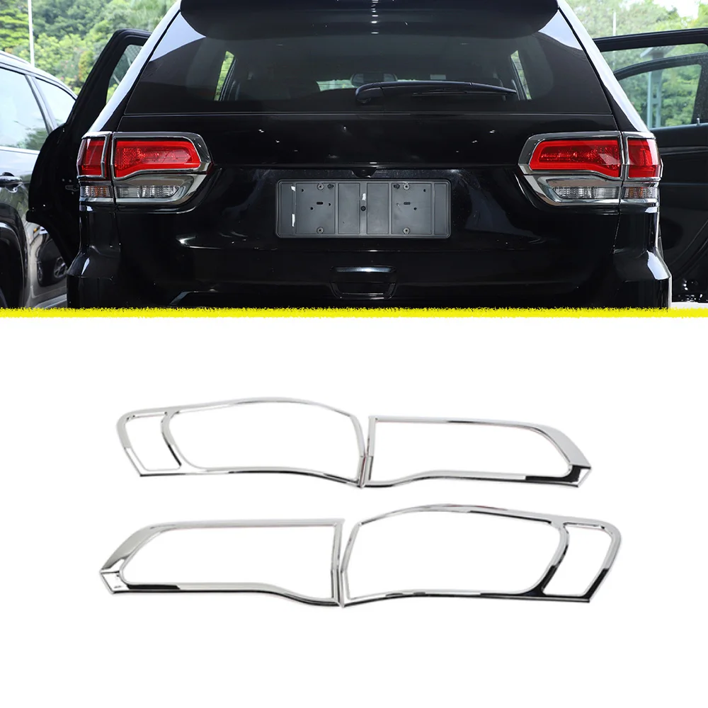 Rear Tail Light Lamp Decoration Cover Trim for Grand Cherokee 2014 2015 2016 2017 2018 2019 2020 ABS Chrome Car Accessories