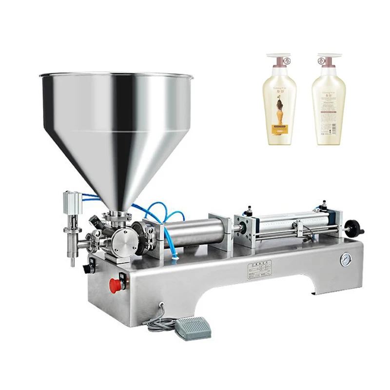 Fully Pneumatic Paste Filling Machine Disinfectant Sprays Shampoo Shower Gel Oil Detergent Bottle Dispenser Filling Machine