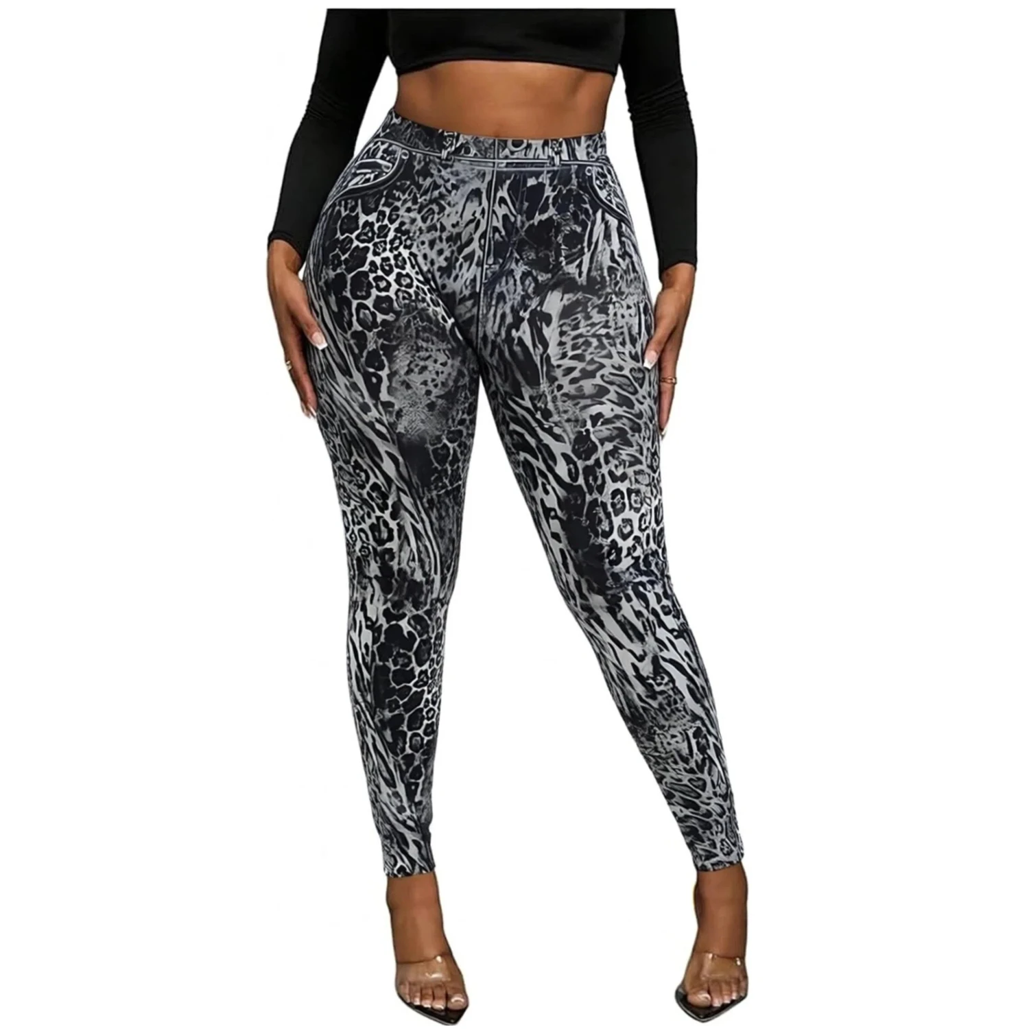 Women's Leggings Flare Pants Stretchy Skinny Leggings High Waist Booty Lifting Leggings Pants