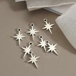 50pcs/lot--11x15mm Mini Cross Morning Shining Stars Charms Pendants For Diy Jewelry Making Accessories Wholesale Bulk Items
