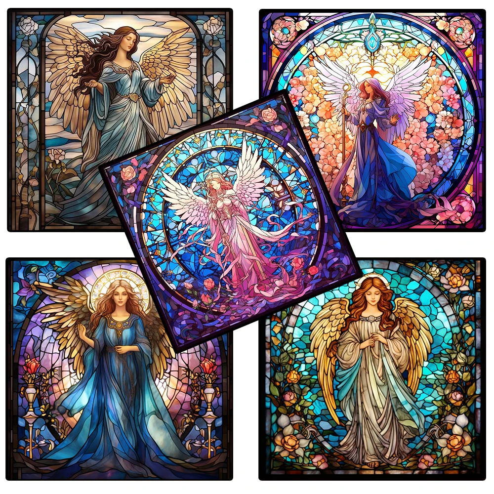 Diamond Painting Beautiful Angel In Glass Full Drills DIY Prince And Princess 5D Mosaic Embroidery Cross Stitch Kits Decor Mural