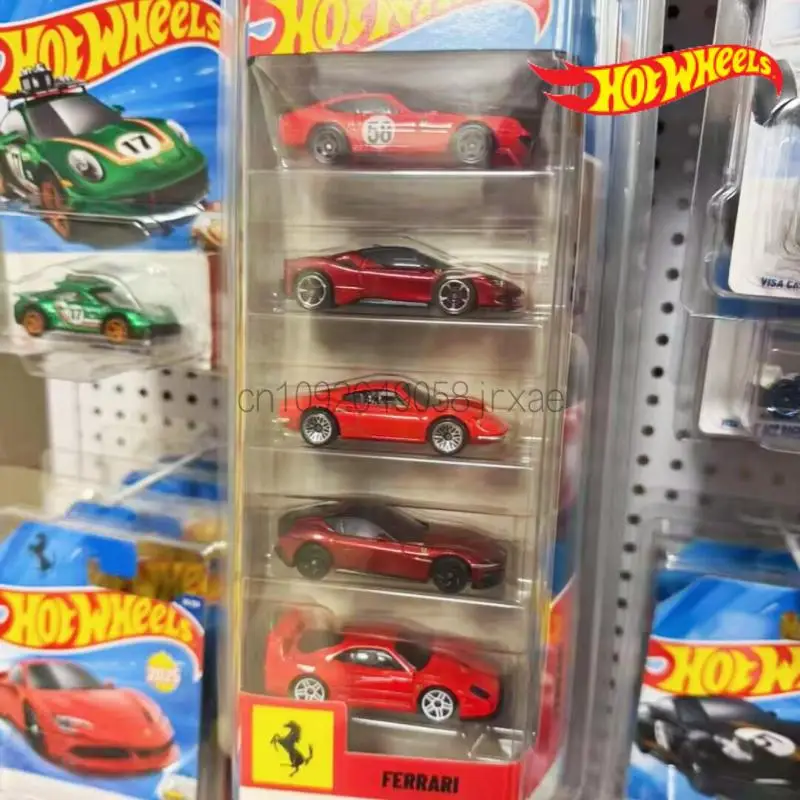 Hot Wheels JKG16 Ferrari Paquete de 5: Ferrari 250 GTO, LaFerrari, Ferrari F40 Competizione 499p Modificata, Colección de Modelos de Autos de Aleación