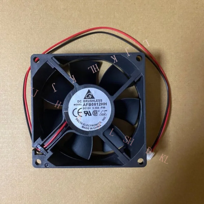 

N for DELTA AFB0812HH BRUSHLESS 8025 DC 12V 0.30A 8CM 2pin -F00 cooling fan