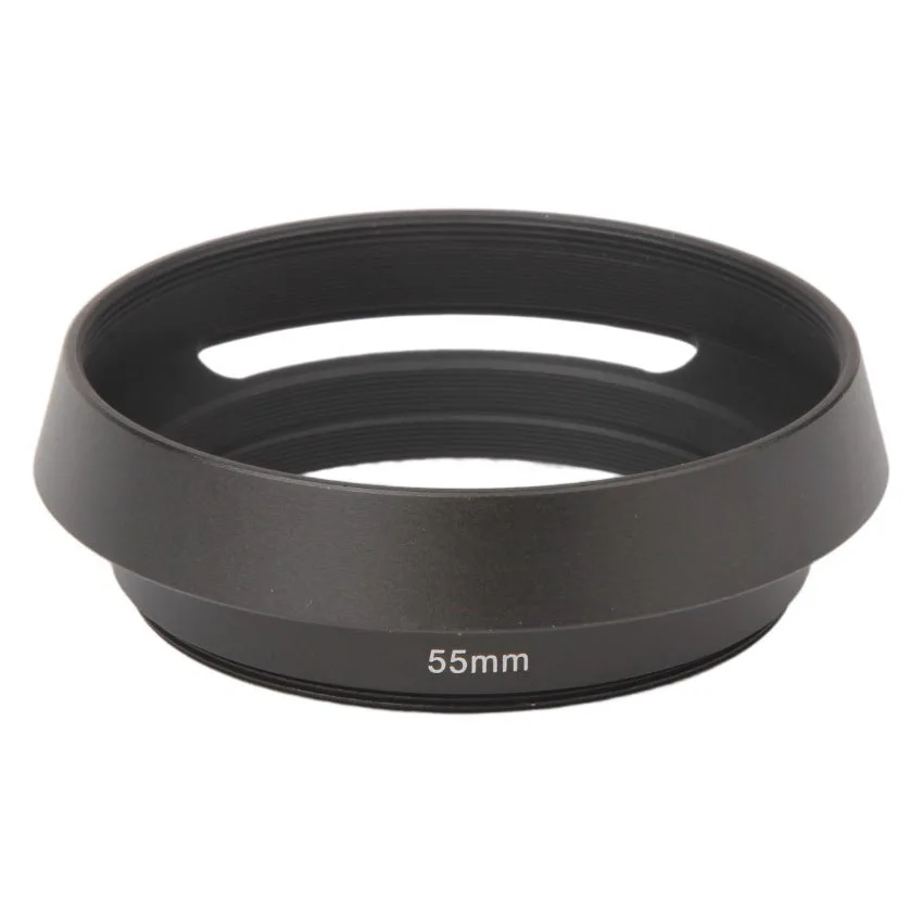 Pare-soleil pour objectif de caméra, monture métallique, noir/argent, pour Leica Sony Fujifilm Fuji, 37mm, 39mm, 40.5mm, 43mm, 46mm, 49mm, 52mm, 55mm, 58mm