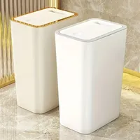 Trash Can 10L Odor-Proof - Stylish Luxury Bin, Modern One-Touch Design, Durable Plastic, Space-Saving & Leak-Proof Simple Trash
