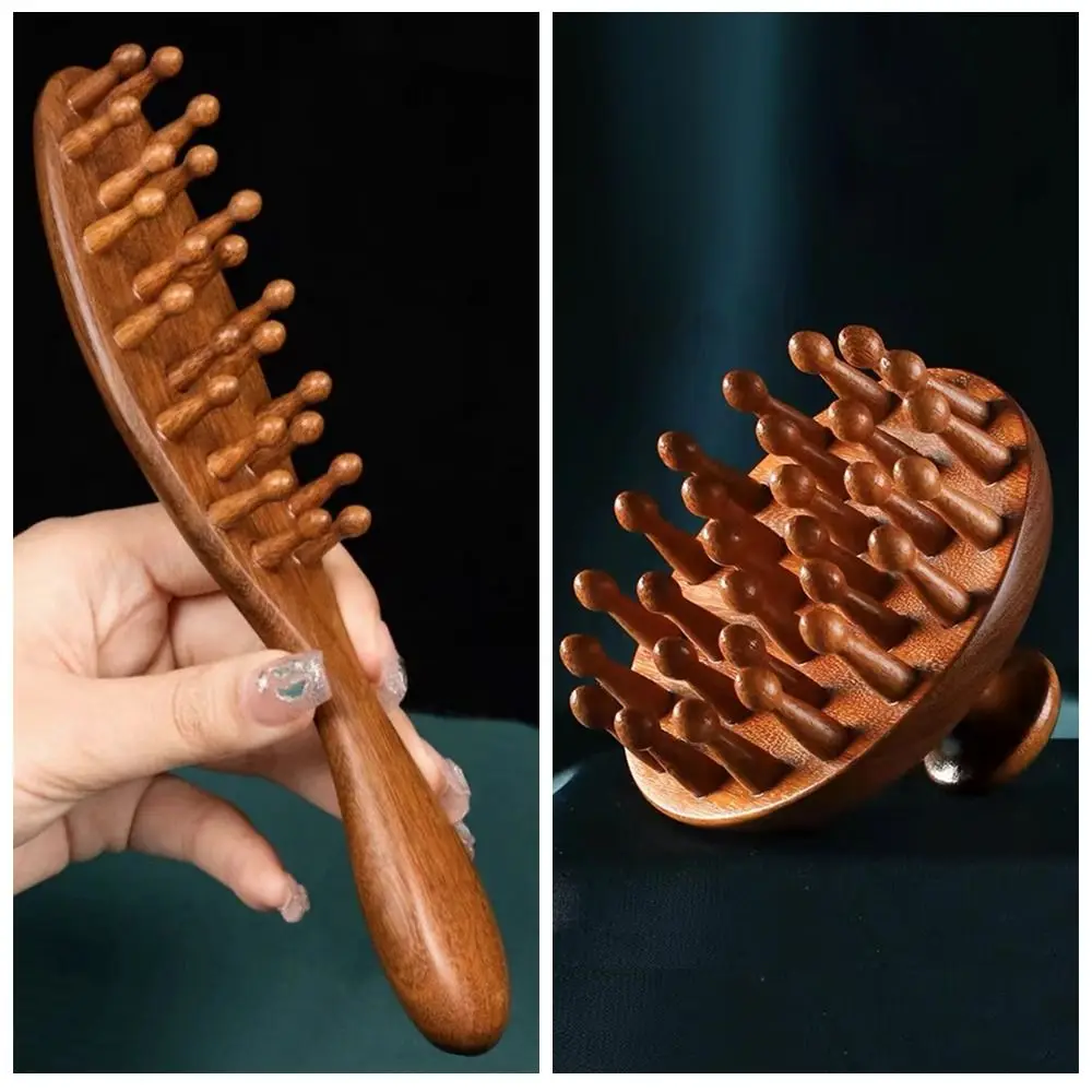 Anti-static Body Meridian Massage Comb Hair Brushing Head Massage Scalp Comb Delicate Handcrafted Head Hair Comb