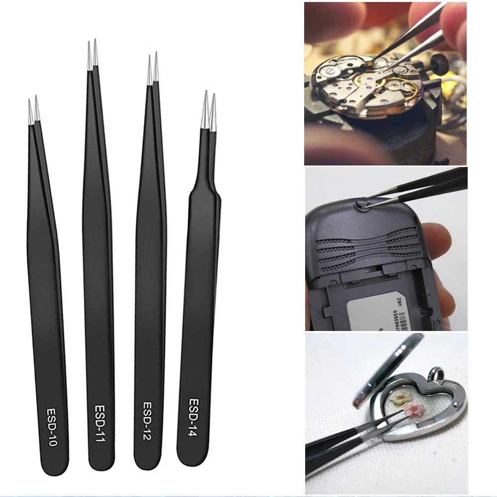 Making Repair Tool Filament Cleaning 6Pcs/Set 3D Printer Parts Tool Tweezers Anti-Static Precision Maintenance Tweezers Model