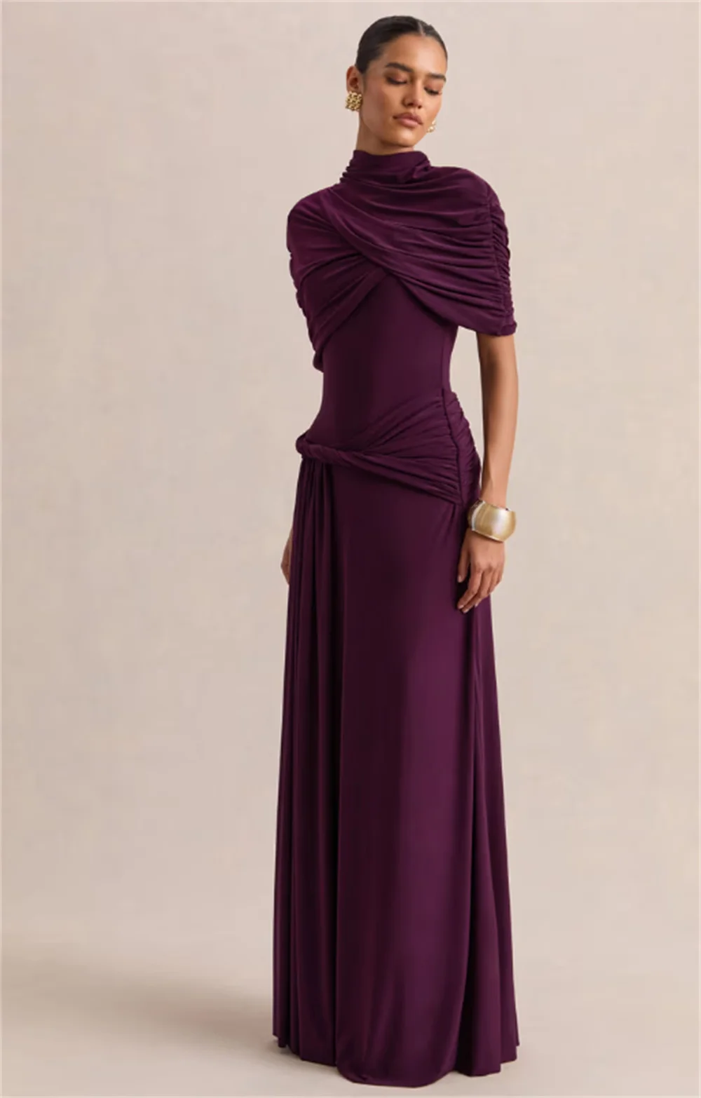 Elegant Evening Dresses Luxury Women's Formal Evening Gowns Pleated Ruched Party Prom Gowns Women's Wedding Party Attire