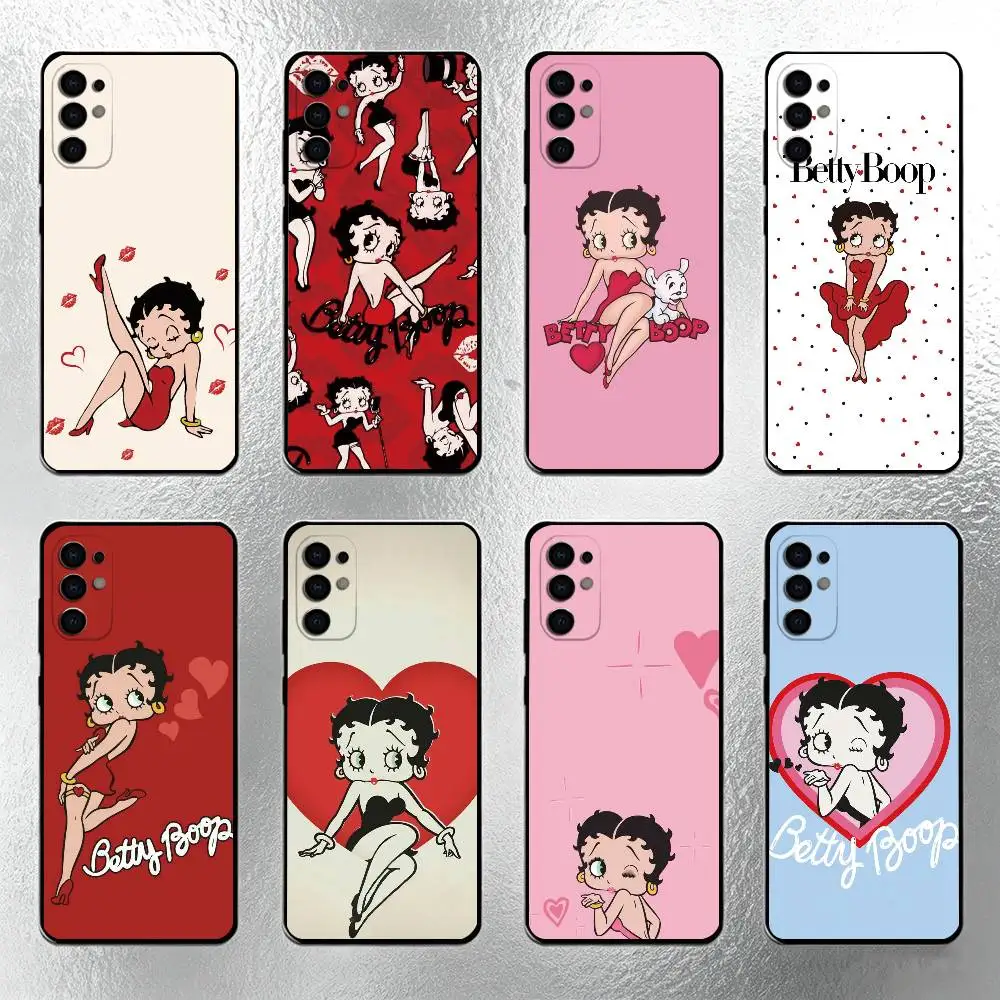 B-Betty B-Boop Phone Case For Samsung S25,S24,S21,S22,S23,S30,Ultra,S20,Plus,Fe,Soft Silicone Black Cover