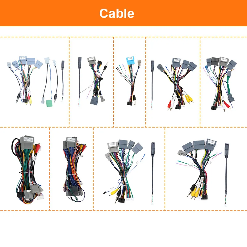 For STREAM/PILOT/Edix FRV/Stream/SPIRIOR/ODYSSEY/ELYSION/VEZEL/HR-V/XR-V/JADE/CRIDER Connector Car Android Harness Cable Adapter