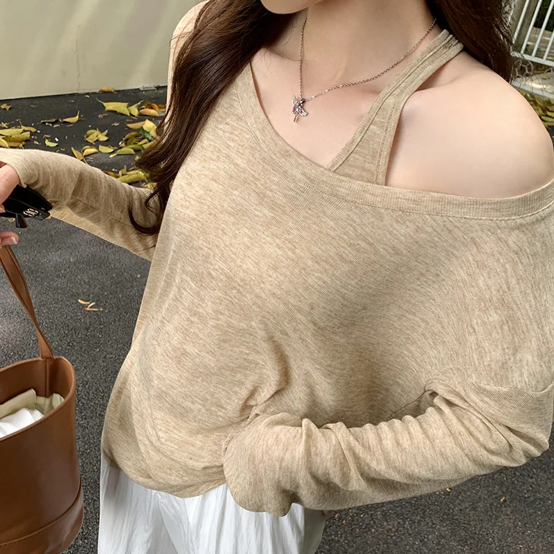 2025年ベーシックソフトTシャツ レディース 夏秋 長袖 ルーズボトムTシャツ レディース カジュアル ニット ソフト ウィメンズ トップス