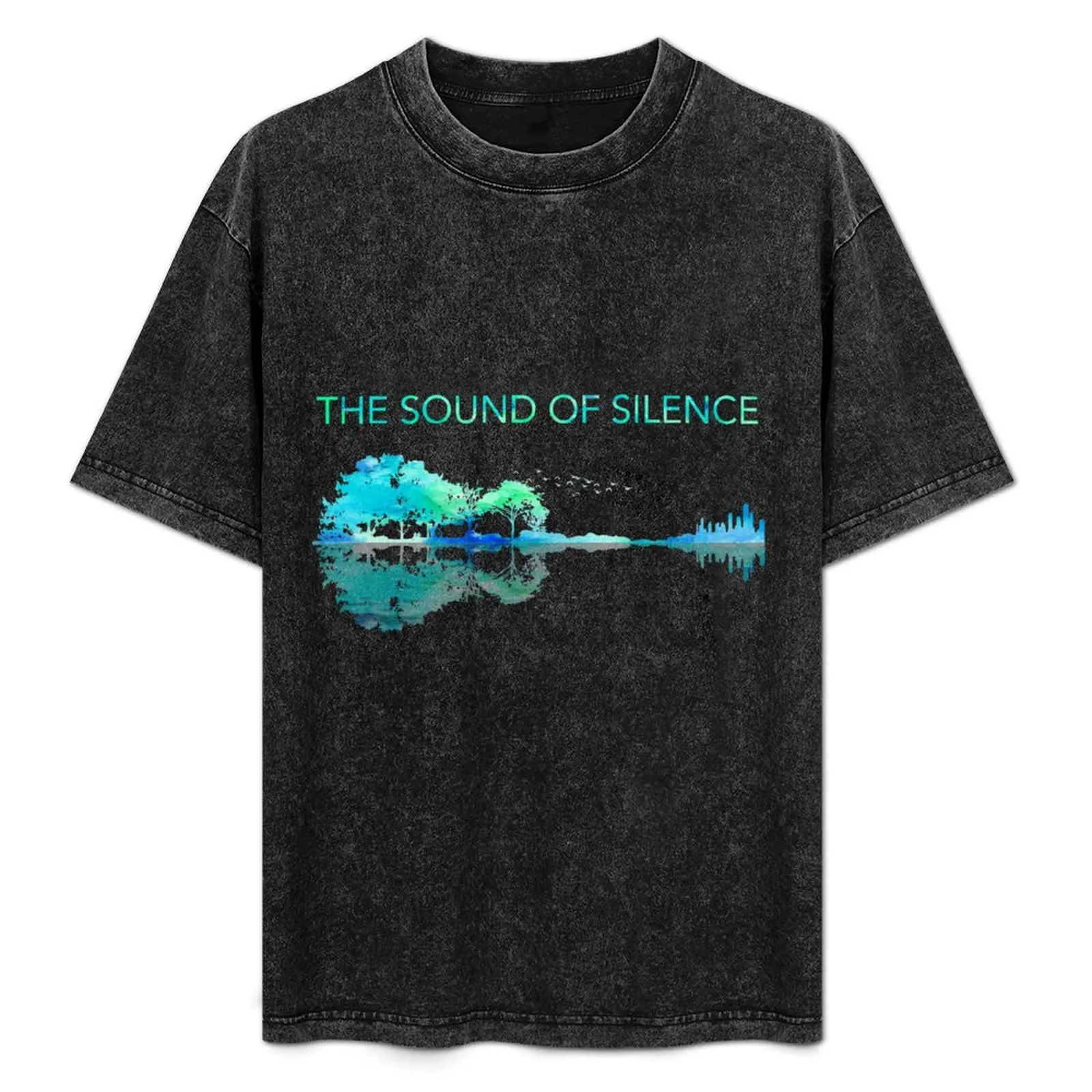 

The Sound Of Silence - Music Lovers - Music Shirt - Guitar Shirt T-Shirt Soft Casual Short Sleeve Cotton Tee