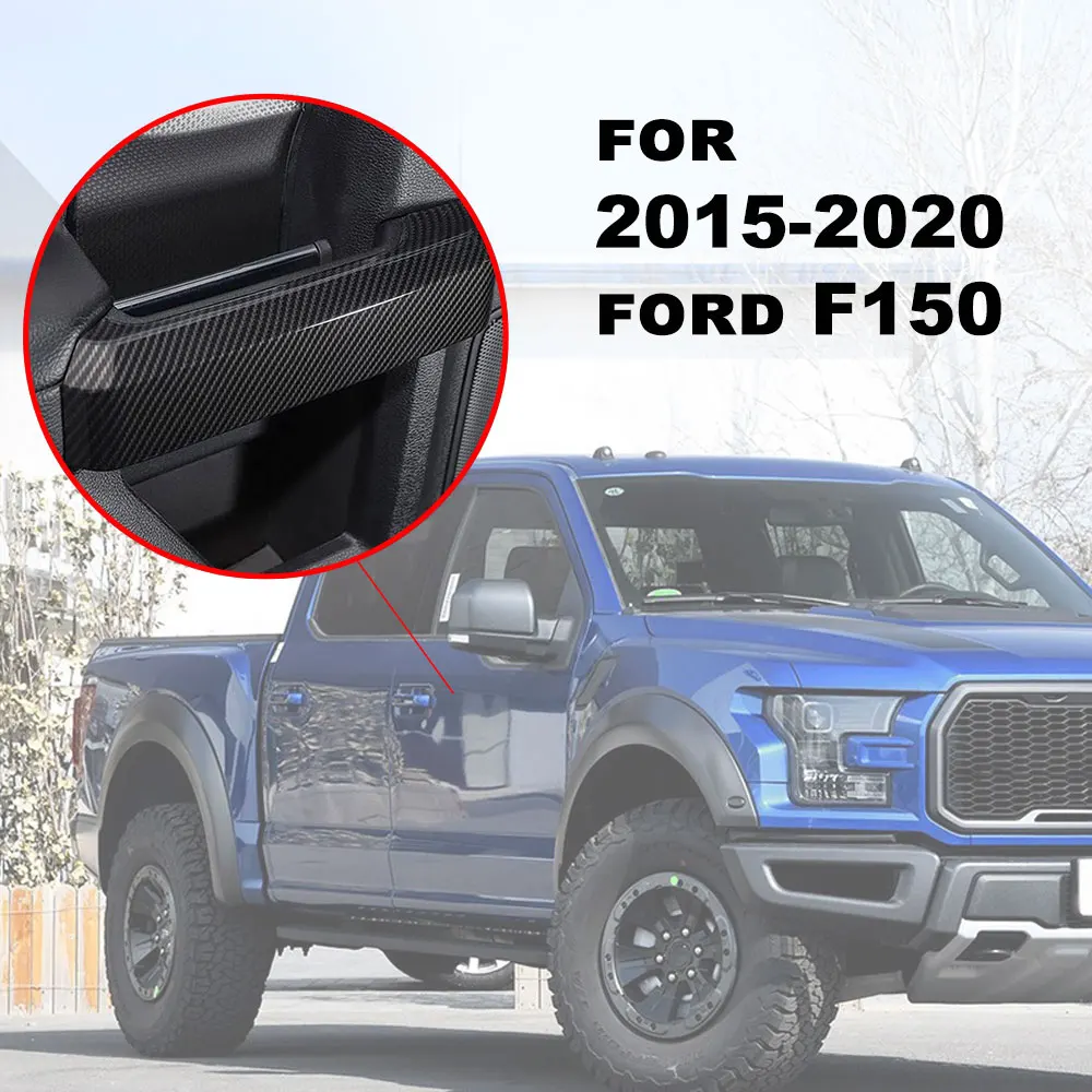 Picture 6: Inner Door Handle Cover Trim Protector Carbon Fiber Pattern Interior Accessories For Ford F150 2015-2020