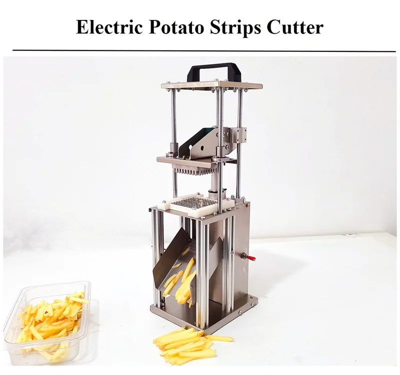 Electric Potato Carrot Strips Cutting Machine 8mm 15mm Cucumber French Fry Cutter Stainless Steel Commercial or Household