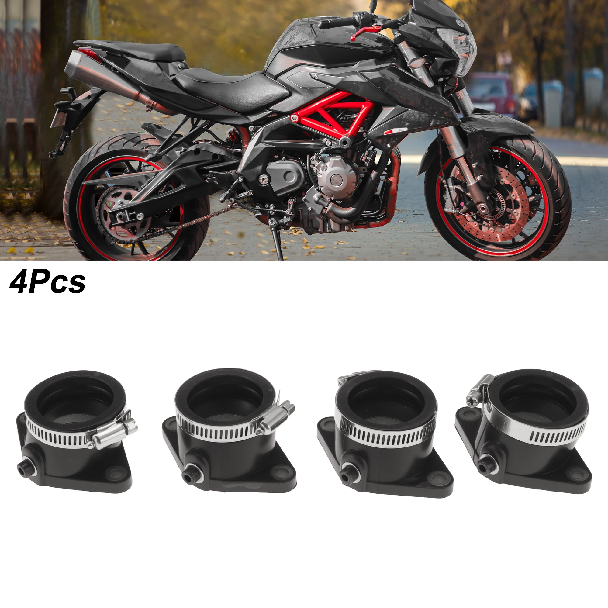 Motoforti Motorcycle Carburetor Connector for Suzuki GS850G 1980-1983 Rubber 4 pcs