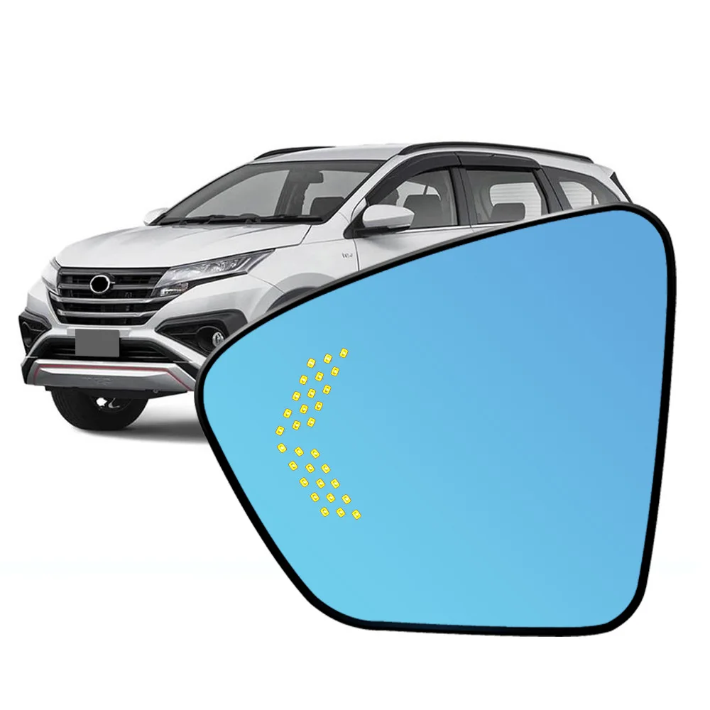 

Car Rearview Mirror Heating Ultra Wide Angle Dynamic Turn Signal Anti-glare Reversing Mirror For PERODUA ARUZ for Toyota RUSH