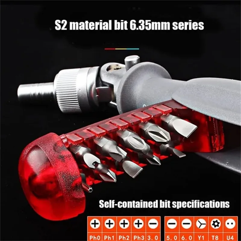 1pc 11 In 1 Ratcheting Multitool Screwdriver Multi-functional Magnetic Screwdriver Professional Angle Screwdriver Repair Tool