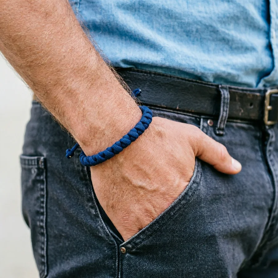 New Unique Handmade Braided Cord Bracelet Men Premium Selected Rope Outdoor Emergency Rescue Survival Braslet 7 Colors Available