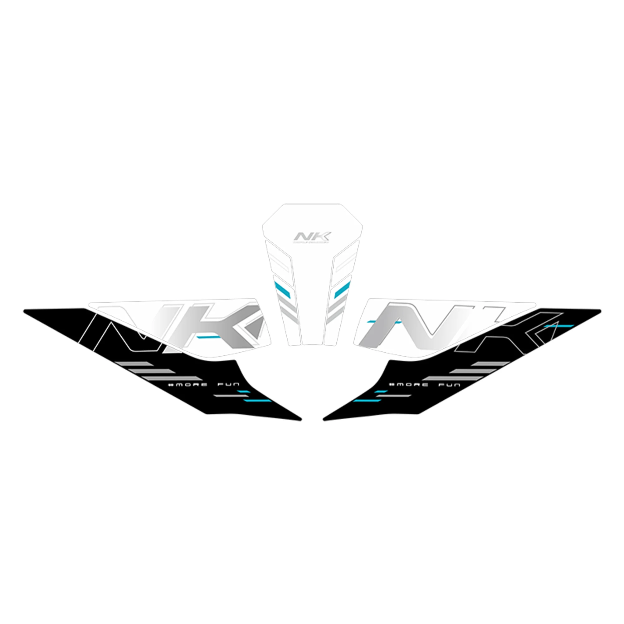 Compatible with CFMOTO 675NK Motorcycle Fuel Tank Anti-slip Sticker Thickened Buffer Fishbone Decal Body Protection Mod Parts