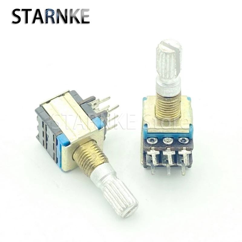 2PCS 12 Type A10K 6-pin Dual Computer Speaker Amplifier Audio Volume Potentiometer 20mm Axis Length A103