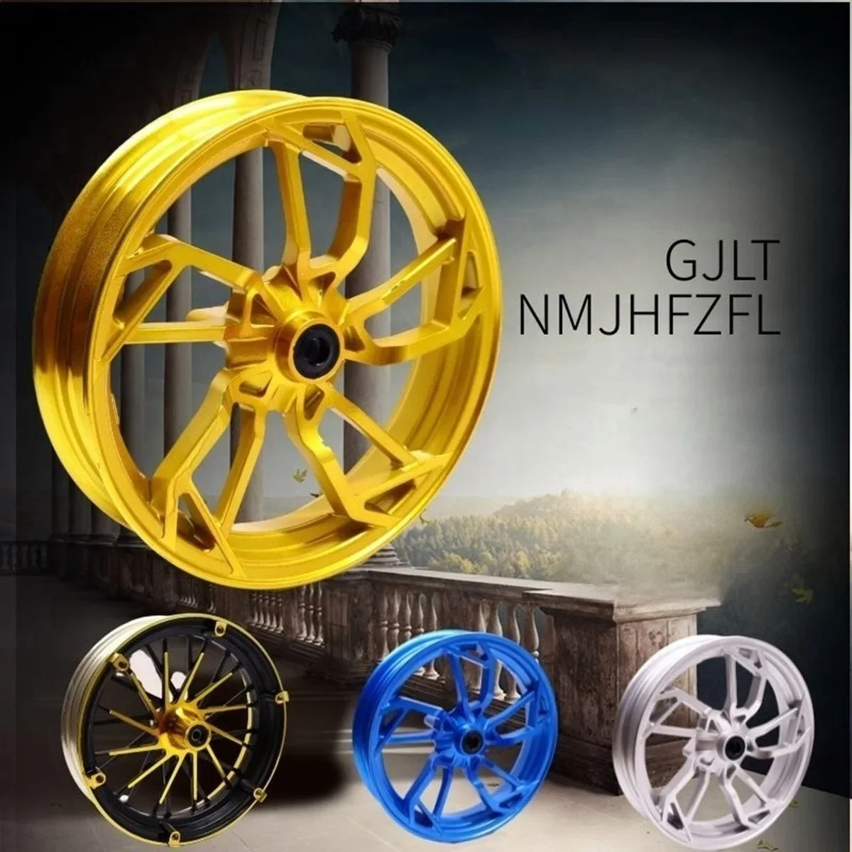 Universal 12*2.5 Motorcycle chrysanthemum-type modified front wheel Rims For CygnusX BWS RSZ Little Monkey M3 M5 Niu Ninebot