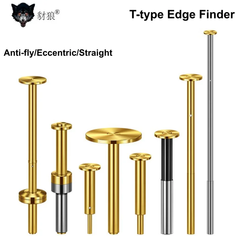 Eccentric T-shaped Center Finder Titanium Mechanical Edge Finder Touch Point Sensor Groove Measuring Head Milling Lathe Machine