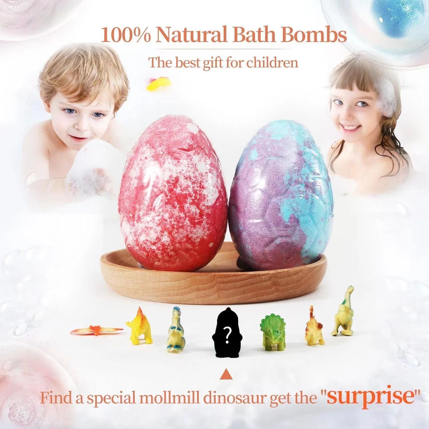 

Dragon Egg Bath Ball with Toy Fun Bath Salt Ball Dragon Egg Shape Bubble Bath Tub Children's Bath Ball Set Bathing Ball Gift