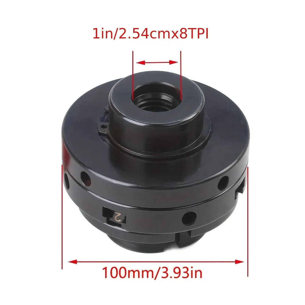 4-Inch wooden lathe chuck, self-centering thread 4-jaw black wooden turning