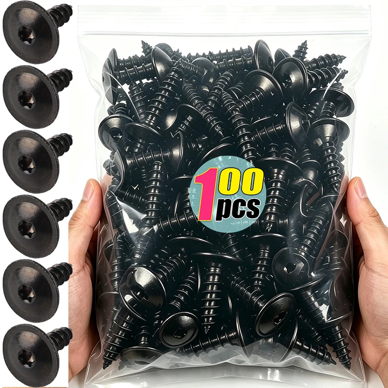 T20 Torx Head Self-Tapping Screw Bolt M5*16 Car Wheel Arch Liner Fastener Engine Undertray Splash Guard Mudguard Retainer for VW