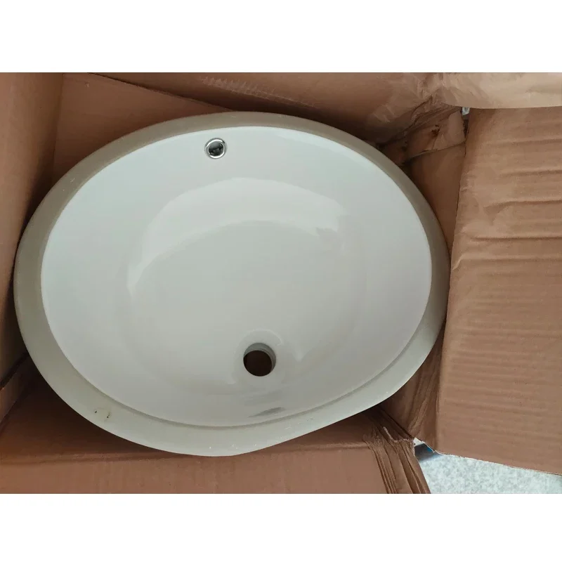 حوض غسيل منزلي جديد بيضاوي الشكل تحت العداد مقاس 24 بوصة #5