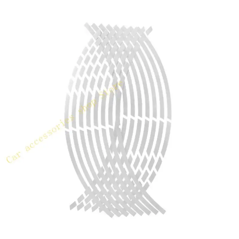 

T21E Wheel Sticker Motorcycle Cycling Bike Night Safety Stripe 17-18'' Reflective Stickers Universal Tape